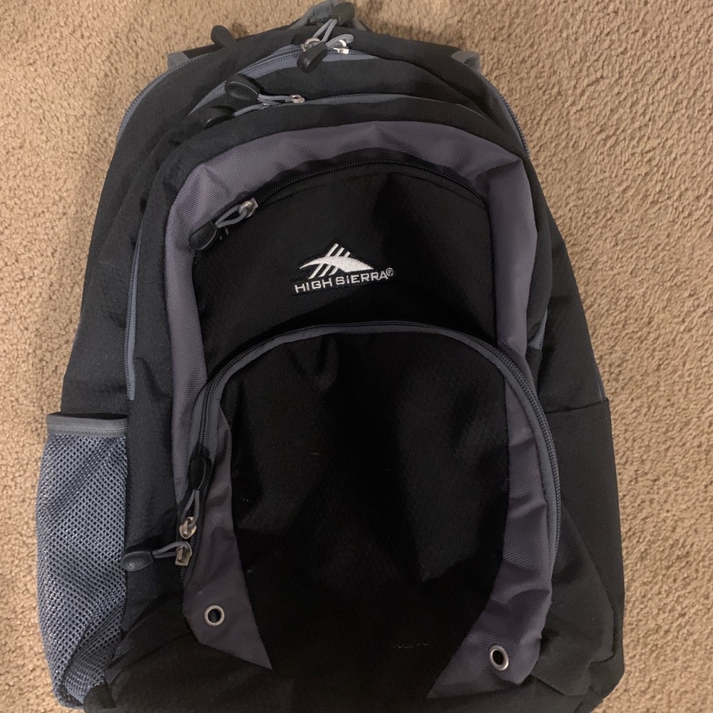 COPY - high sierra black backpack with laptop holder